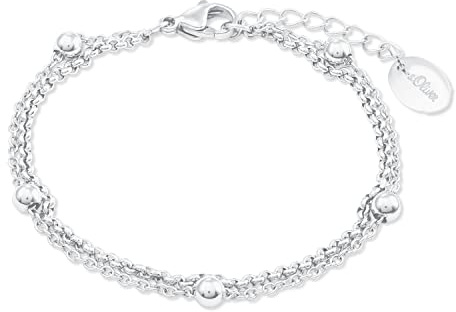 s.Oliver Armband 925 Sterling Silber/Edelstahl für Damen, Armschmuck, Motiv, Kommt in Schmuck Geschenk Box