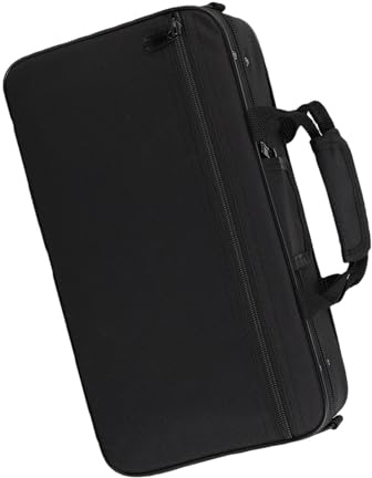 Schwarzer Klarinettenkoffer Klarinetten Gigbag Wasserdichte Klarinetten Aufbewahrungstasche aus Oxford Stoff mit Abnehmbarem Verstellbarem Riemen
