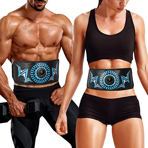Bauchmuskeltrainer EMS Trainingsgerät - Bauchtrainer,Wissenschaftlich Bestätigt Sicher Effektiv Schnelle EMS-Technologie Bauchtrainer, EMS Bauchmuskeltrainer Mit Zusätzlichem Verlängerungsgurt