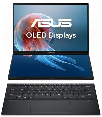 ASUS Zenbook Duo UX8406CA Laptop | 14 WUXGA 16:10 OLED Touch Display | Intel Core Ultra 9 285H | 16GB RAM | 1TB SSD | Intel Arc | Win11 Home | QWERTZ | Inkwell Gray