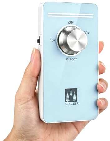 Ozongenerator Luftreiniger, Geruchskiller Air Purifier, Air Ozonizer Generator für Zimmer, Badezimmer, Haustiere, Formaldehyd und Geruch, Hohe Effizienz - Blau