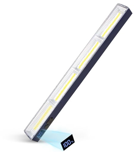 LETOUR Werkstattlampe, LED Akku 216 LEDs Arbeitsleuchte mit 7500mAh Werkstattlampe Arbeitslampe Werkstatt Magnet für Notlicht Stromausfall