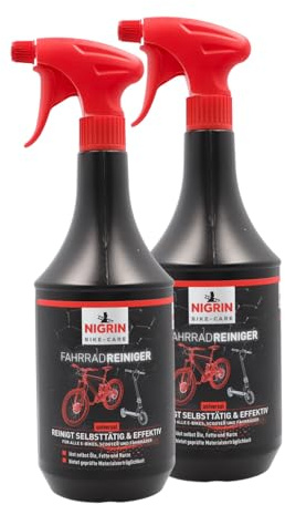 NIGRIN Bike-Care Fahrrad-Reiniger, 1000 ml Sprühflasche, Fahrradreinigung, reinigt selbsttätig und gründlich