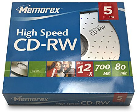 CDRW 80 Slim PDQ 4X 12X 5PK