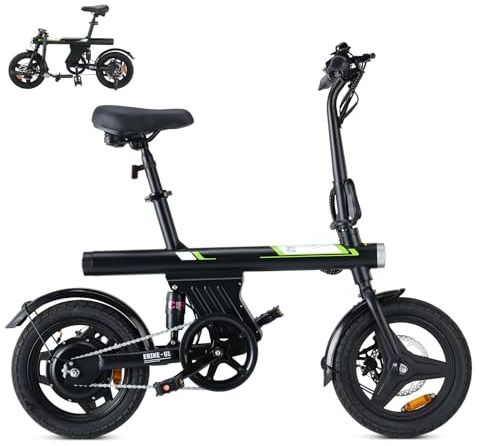 Finbike Elektrofahrräder Klappbar,14 Zoll Elektrofahrrad 7.8Ah Akku,250W Kompakt E-Bike mit 3H Schnellladung,3 Fahrmodi,3 Geschwindigkeitsmodi,Reichweite MAX 45km,Falt-Pedelec für Erwachsene/Teens