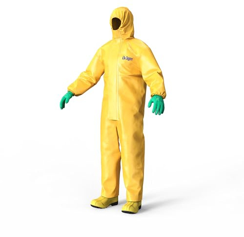 Dräger SPC 4400 CPM Einweg-Schutzanzug gegen Staub und Flüssigkeiten | Hohe Beständigkeit gegen Farbe & Chemikalien - verschiedene Größen