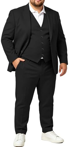 GATMSTZ Herren-Anzüge groß und hoch, 2-teiliges Blazer-Hosen-Set, klassische Passform