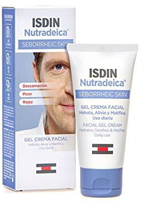 ISDIN Nutradeica Gel-Creme Gesicht - Pflege für Seborrhoische Haut - Reduziert Rötungen, Schuppen & Talg - Beruhigende Feuchtigkeitscreme, Mattierend, 50ml