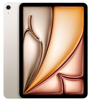 Apple 11 iPad Air (M2): Liquid Retina Display, 1 TB, 12 MP Querformat Frontkamera/12 MP Rückkamera, WLAN 6E, Touch ID, Batterie für den ganzen Tag – Polarstern