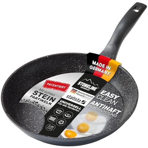STONELINE Bratpfanne 28 cm, induktionsgeeignet, Aluguss, Antihaftbeschichtung mit echten Steinpartikeln