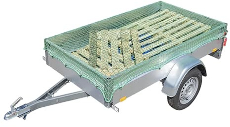 ProPlus Anhängernetz 2,50 x 3,50 m – Ladungssicherungsnetz für Anhänger – UV-stabilisiertes Polypropylen – Grün