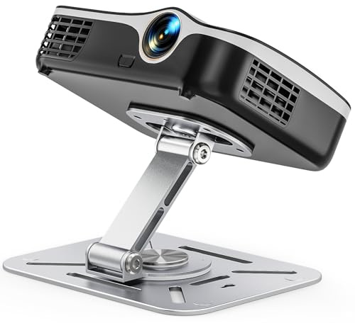 Desktop Beamer Ständer, 360° Drehbare Projektor Halterung mit 1/4 Gewinde | Projektor Wand Decken Halterung Kompatibel mit den Meisten Projektor, Projektorhalterung für Heimkino, Spielzimmer, Büro