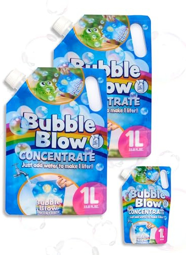 Smart-Planet Seifenblasen Seifenlösung Flüssigkeit Konzentrat 3 x 1 L | Seifenblasenmaschine, Seifenblasenpistole, Nachfülllösung, mit Wasser mischbar, Kinderfest, Kinder