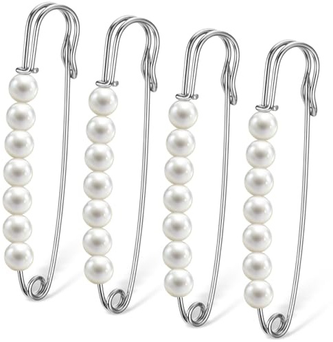 Ymapinc Perlenbroschen-Pins für Frauen - Dekorative kleine Sicherheitsnadeln für Kleidung, Hijab-Pin, modischer Pullover, Hemd, Röcke, Kleider, Hosen, Ärmel, Hüte, Kragen, Schals, Taschen, Treffen