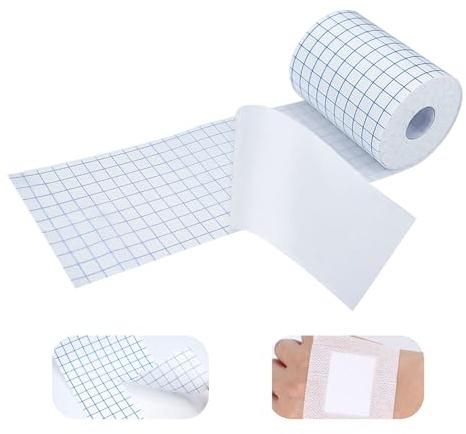 10m*10cm Medizinisches Selbstklebendes Klebeband,1 Rolle Weiß Nicht Gewebter Wundverband,Stretch Tape, Medical Product,Fixierpflaster für Nacken, Rücken, Schulter, Arme, Handgelenke,Oberschenkel,Knie