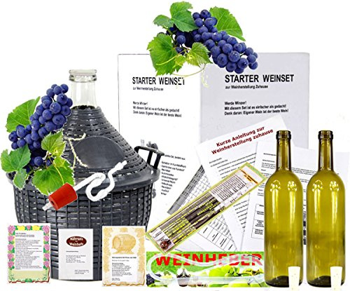 Starterset -Mach Wein selbst komplettes Weinset Wein selbermachen Weinballon 15L