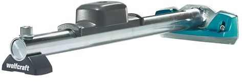 Wolfcraft 3-in-1 Hammer-Zugeisen - Laminatverlegegerät für Parkett | Schlagholz und Zugeisen Ersatz für Bodenbeläge ab 7 mm Stärke, ergonomisches Verlegezubehör, 170x80x410 mm, 6945000