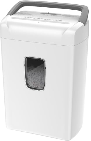 Bonsaii Aktenvernichter P4, 12-Blatt Kreuzschnitt, 21 L, Shredder Kreditkarten/CDs/Klammern, Geeignet für Büro und Heimgebrauch, C243-A