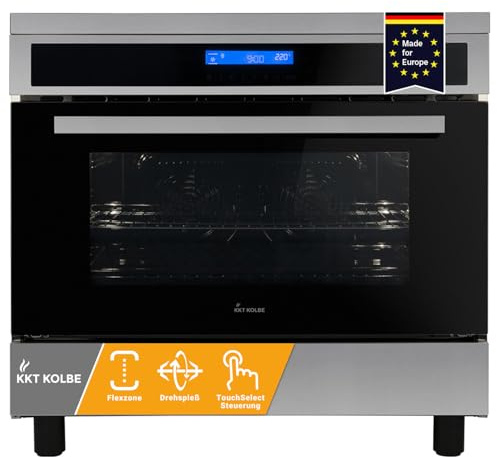 KKT KOLBE Kochzentrum | Standherd mit Induktionskochfeld | 90cm | 108 l | 4 Zonen | 15 Heizstufen | Teleskopauszug | Drehspieß | Grill | SensorTouch | CC9001IND