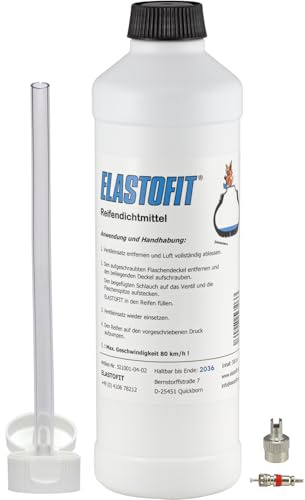 ELASTOFIT Reifendichtmittel Reifendicht 500ml Ersatz Reifenpannenset 10 Jahre haltbar