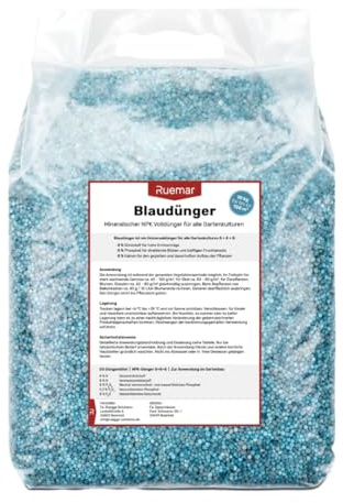 Ruemar Blaudünger NPK Dünger für Pflanzen 10 kg Universal Langzeitdünger Obst und Gemüse Blumen 8 8 8 organischer Pflanzendünger Zimmerpflanzen