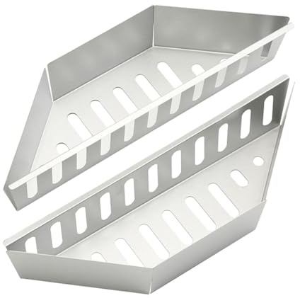 Exqufood Holzkohlekorb, Holzkohlehalter Aus Edelstahl, Holzkohlebehälter, Konturierte Kohlebrikett-Grillkörbe (2 Stück)