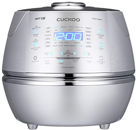 CUCKOO CRP-CHSS1009FN Dampfdruck-Reiskocher Rice Cooker 1,8l 10 Tassen | IH Induktions-Heiztechnik | Programmierbar | GABA-Reis | DSP-Technologie | Sicherheitsdampfventil