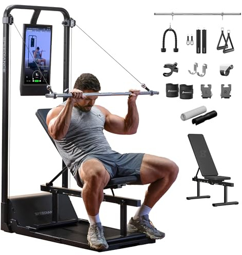 Speediance Gym Monster 2 Smart Home Gym, Upgraded AI-Powered Home Workout Maschine, Multifunktionale Smith Maschine, Ganzkörper-Krafttraining Fitnessgeräte, All-in-One Workout Station(Works Plus 2.0)