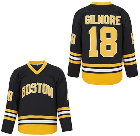 Herren Happy Gilmore Jersey 18 Adam Sandler 1996 Movie Hockey Trikots schwarz genäht S-XXXL