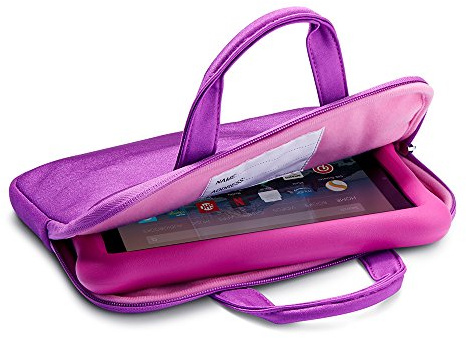 NuPro Hülle mit Reißverschluss für das Fire HD 8 Kids Edition-Tablet, violett/rosa
