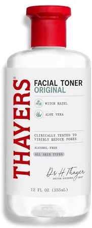 Thayers Mildes Hamamelis Gesichtswasser mit Bio Aloe Vera – strahlkraft & verengt poren - ohne tiergrausamkeit - ohne alkohol - vegan - 98 % natürliche inhaltsstoffe - dermatologisch getestet - 355 ml