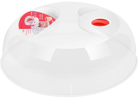 Flexzion Mikrowellenabdeckung transparente Mikrowellenabdeckhaube mit einstellbarem Dampfentlüftungsloch, BPA-freier, transparenter Anti-Spritz Schutz Kunststoffdeckel, 29 cm