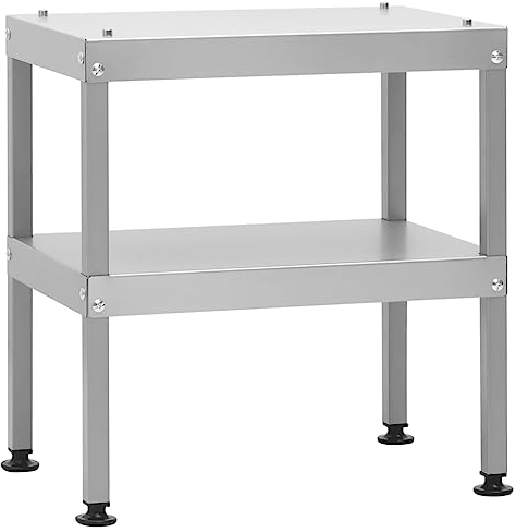 TANZEM Räucherofen-Tisch, Verzinkter Stahl, Silber, Grau, 40x28x44,5 cm, Kaltrauchgenerator, Tischräucherofen, Gasbrenner