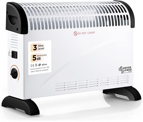 DONYER POWER Konvektor-Heizkörper 2000W Raumheizung mit Einstellbarem Thermostat Nicht Vorjähriges Inventar
