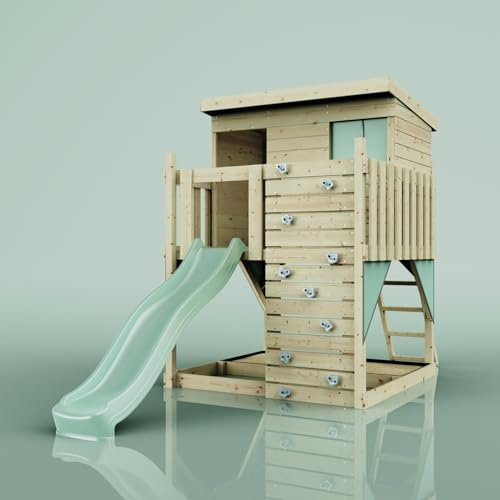 PolarPlay Stelzenhaus Polarstern aus Holz in Grün