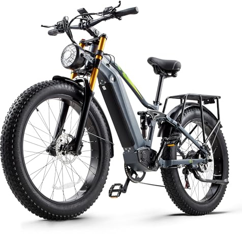 Ficyacto Elektrofahrrad 26 Zoll Pedelec E-Mountainbike E-Bike Herren Damen mit Abnehmbar Akku 48V 17.5/20AH,7 Gang,Doppelscheibenbremse
