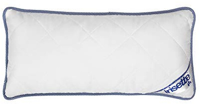 Irisette Body Contour Kopfkissen 2er-Set 40x80 cm mit abnehmbarem Bezug aus Softer Microfaser, waschbar bis 60°C, weiß/blau, Öko-Tex Zertifiziert, produziert nach deutschem Qualitätsstandard