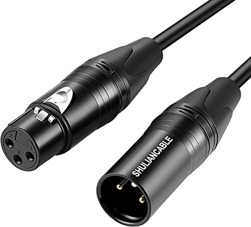 SHULIANCABLE XLR-Kabel, professionell, symmetrisch,kompatibel (3M) | männlich auf weiblich, Mikrofonkabel, kompatibel mit Mikrofon, Mischpult, Kamera, Verstärker, Phantomspeisung, Lautsprecher