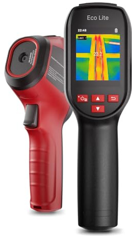 Eco Lite Thermometer, -20°C bis 550°C, Visuelles Thermometer | 2,4 Vollbild-Live-Tracking-Temperaturmesser, 96×96 IR-Auflösung, HVAC-Werkzeug, Dual-Modus, 14 Stunden Dauerbetrieb