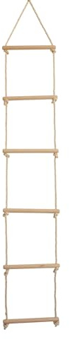 Stabile Strickleiter für Kinder aus Holz mit 6 Sprossen 75 kg Tragkraft Qualitäts Produkt von emwe - 22071