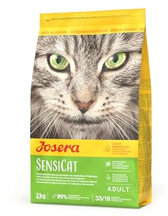 JOSERA SensiCat (1 x 2 kg) | Adult | Premium Trockenfutter für ausgewachsene empfindliche Katzen | Geflügel & Reis | extra verträgliche Rezeptur | weizenfrei | Katzenfutter | 1er Pack