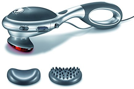 Beurer MG 70 Infrarot Massagegerät, Klopfmassage, zur Massage von Rücken, Nacken, Arme, Beine, zwei verschiedene Aufsätze, Infrarotwärmefunktion, (1er Pack)