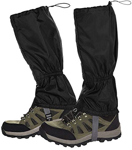 NATUCE Outdoor Gamaschen,wasserdichte Einstellbare Gamaschen Atmungsaktive Beinschutz Gaiter für Outdoor-Hosen zum Wandern, Klettern,Trekking, Schneewandern