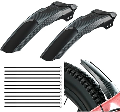 Dhqkqg Fahrrad Schutzblech Set,2 Stück Schutzblech Mountainbike,MTB Schutzblechs,Vorder-und Hinterradschutzbleche Schnelle Demontage,Universal Schutzbleche für Fahrräder von 20-29 Zoll