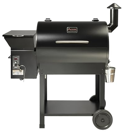 ACTIVA Smoker Grill El Paso I Pellet Smoker mit automatischer Pelletzuführung & Thermometer I Edelstahl-Grill für BBQ & Räuchern