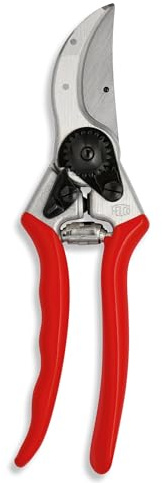 FELCO 2 professionelle Bypass-Gartenschere für Rechtshänder, 41 mm gehärtete Stahlklinge, geschmiedete Aluminiumgriffe, robustes Werkzeug für mittelgroße bis große Hände, 25 mm Schnitt, Swiss Made