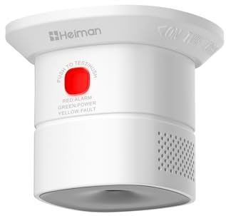 Heiman MINI Kohlenmonoxid-Melder mit Figaro-Sensor – 10 Jahre Sensorlebensdauer, CO Melder mit wechselbarer Batterie (10 Jahre) & 85 dB Alarm, EN 50291 konform