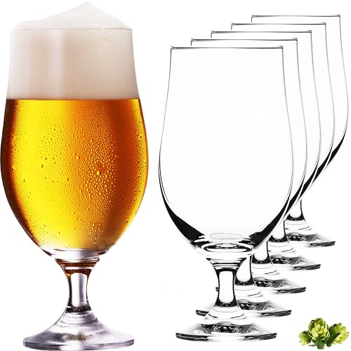 IMPERIAL glass Bierpokale 500ml (max. 630ml) aus Crystalline Glas Set 6-Teilig Pilsgläser Biertulpe Biergläser Kelche 0,5L