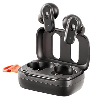 Skullcandy Dime 3 Wireless Earbuds, Bluetooth-Kopfhörer, schallisolierende Passform, bis zu 20 Stunden Akkulaufzeit, integriertes Schlüsselband zum einfachen Tragen - Schwarz