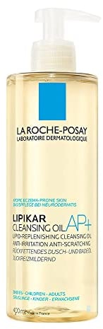 La Roche-Posay Lipikar Dusch- & Badeöl AP+, Rückfettendes Dusch- und Badeöl bei sehr trockener und zu Neurodermitis neigender Haut, Juckreizmildernd, Hautberuhigend und Feuchtigkeitsspendend, 400 ml